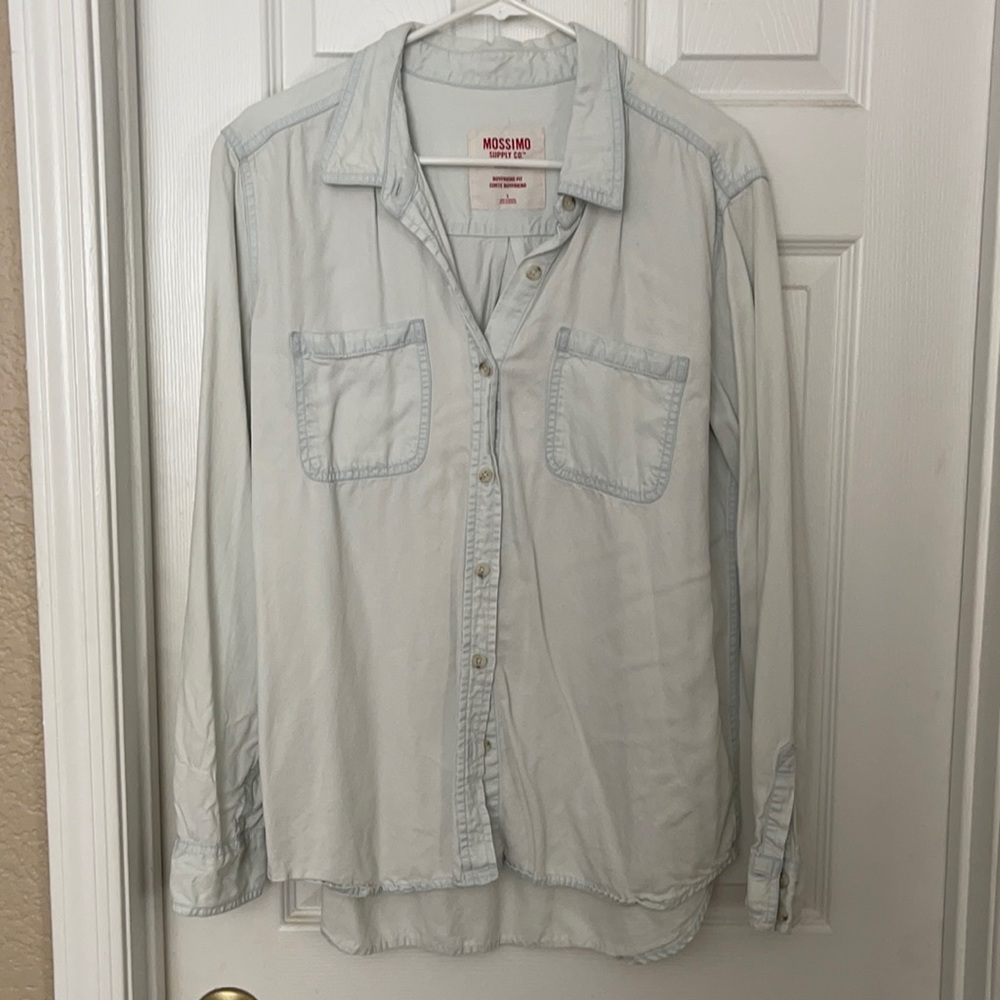 Mossimo, Light wash denim button up, LRG